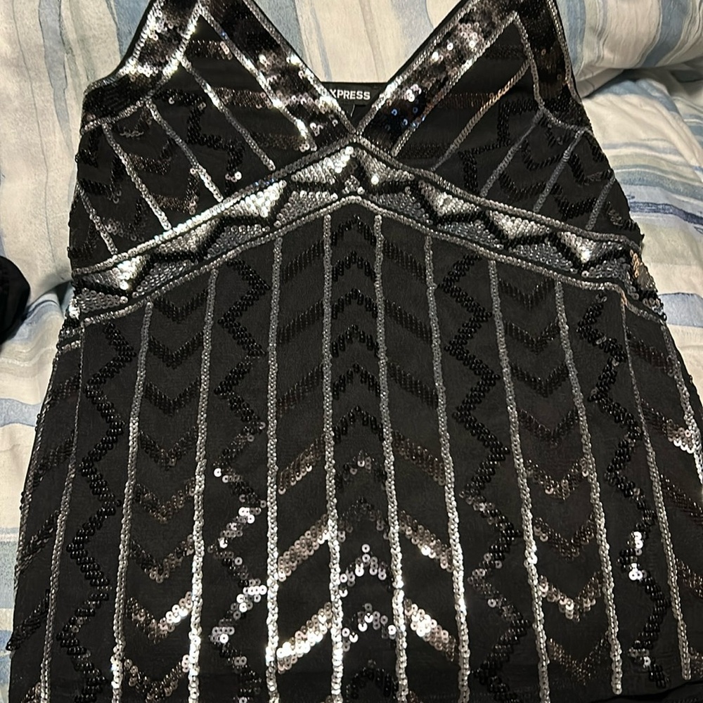 Express Sequence Front Cami, Like New - image 2